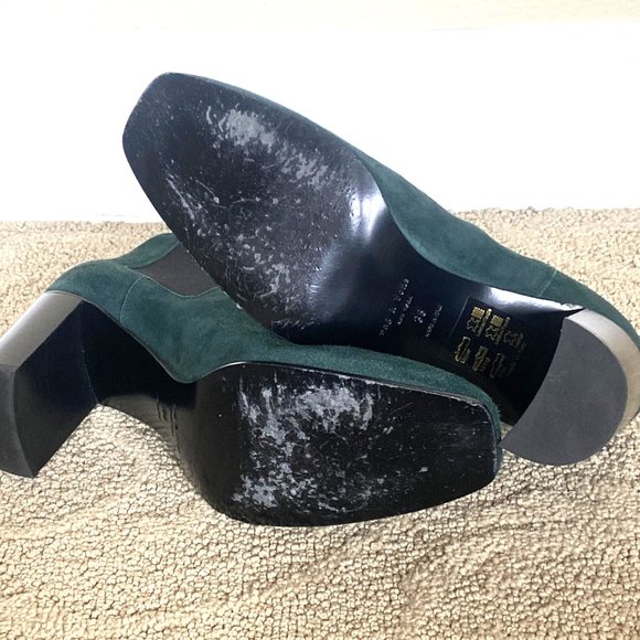 RAG & BONE "ASLEN" FOREST GREEN SUEDE ANKLE BOOTS SIZE: 8 - Picture 7 of 10